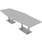Skutchi Designs 45 in W, 144 in L, 29 in H, Engineered Wood Top, Grey HAR-HEX.IR-46x143-DOU-XD01 - alternate 1